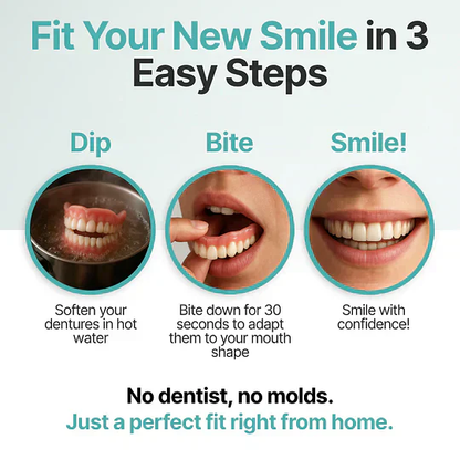 ⏰ Custom-Fit Dentures ENDS TODAY 70% OFF | Smile with Confidence|Buy 2, Get 1 Free
