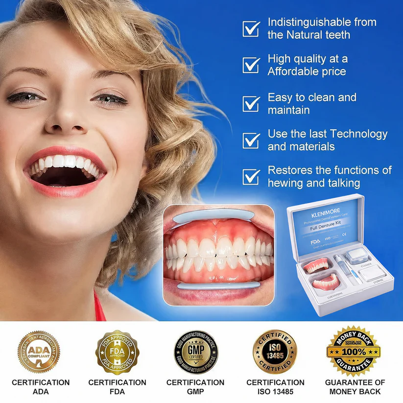 ⏰ Custom-Fit Dentures ENDS TODAY 70% OFF | Smile with Confidence|Buy 2, Get 1 Free