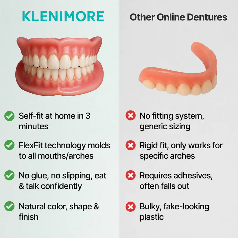 ⏰ Custom-Fit Dentures ENDS TODAY 70% OFF | Smile with Confidence|Buy 2, Get 1 Free