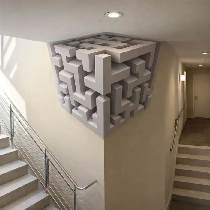 Modern Geometric Corner - Wall Art That Reshapes Reality 🧠✨